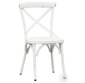 Vintage Series Antique White X Back Side Chair Set of 2
