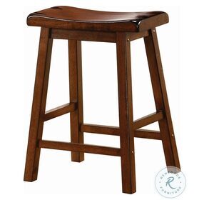 Durant Chestnut Wooden Counter Height Stool Set of 2