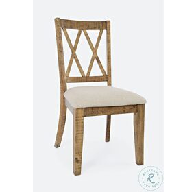 Telluride Gold Cross Back Side Chair Set of 2