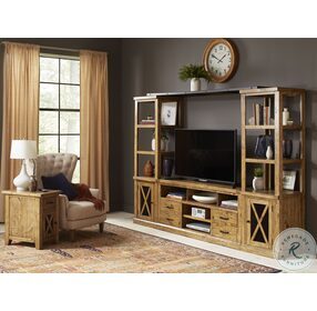 Telluride Naturally Distressed Entertainment Wall With 60" TV Stand