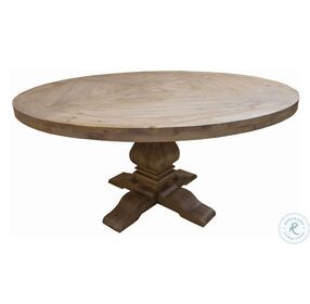 Florence Rustic Smoke Round Dining Table