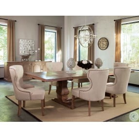 Florence Rustic Smoke Extendable Rectangular Dining Room Set