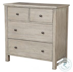 Classic Light Distressed Gray 4 Drawer Small Chest