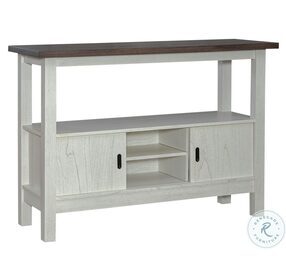 Brook Bay Textured White With Carbon Gray Sideboard