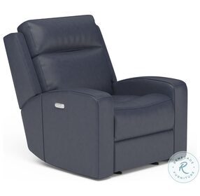 Cody Gray Leather Power Gliding Recliner With Power Headrest And Footrest