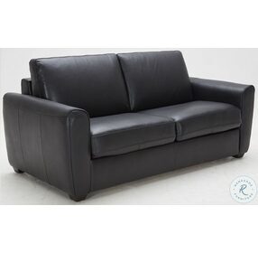 Ventura Black Leather Full Sofa Bed