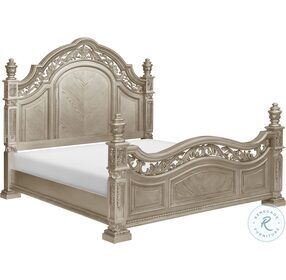 Catalonia Platinum Gold King Poster Bed