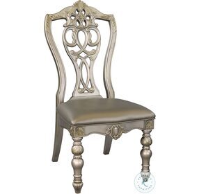 Catalonia Platinum Gold Side Chair Set Of 2