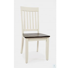 Decatur Lane White Slat Back Side Chair Set of 2