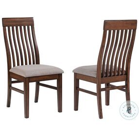 Briarwood Mango Oak Slat Back Dining Side Chair Set of 2