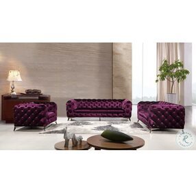 Glitz Purple Living Room Set