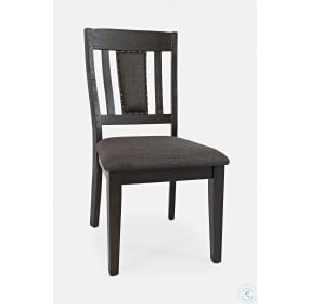 American Rustics Dark Brown Slat Back Side Chair Set of 2