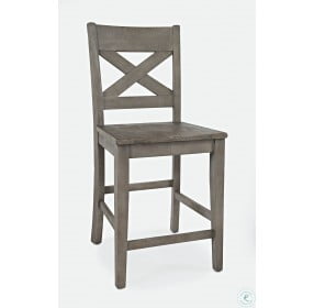 Outer Banks Driftwood X Back Counter Height Stool Set Of 2