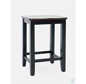 Asbury Park Black Backless Counter Height Stool Set of 2