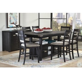 Altamonte Dark Charcoal Adjustable Extendable Rectangular Dining Room Set