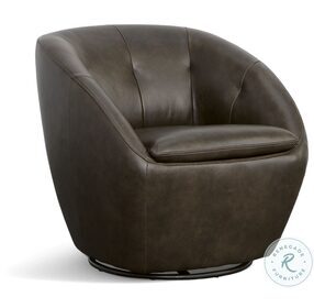 Wade Brown Leather Swivel Chair