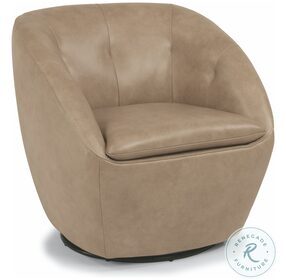 Wade Camel Leather Swivel Chair