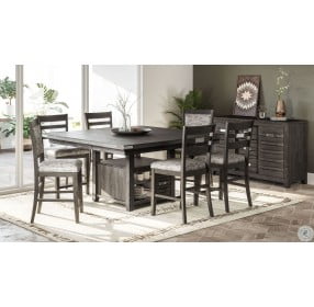 Altamonte Brushed Grey Adjustable Extendable Square Dining Room Set