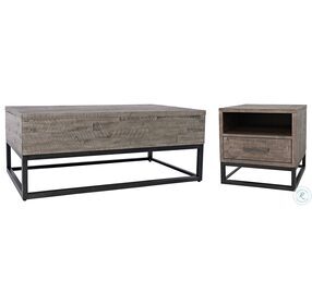 East Hampton Distressed Grey Lift Top Occasional Table Set