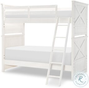 Flatiron Aged White Twin Over Twin Bunk Bed
