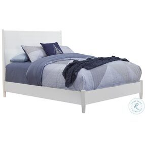 Tranquility White California King Panel Bed