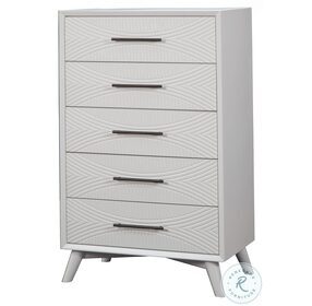 Tranquility White 5 Drawer Chest