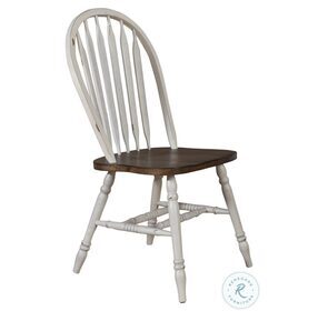 Carolina Crossing Antique Honey And White Windsor Side Chair Set Of 2