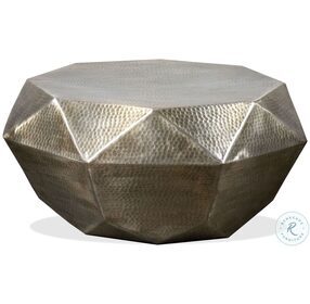 Olivia Hammered Gold Geometric Cocktail Table