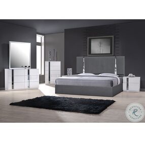 Matisse Charcoal Upholstered Platform Bedroom Set