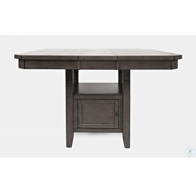 Manchester Grey Square Adjustable Extendable Storage Dining Table