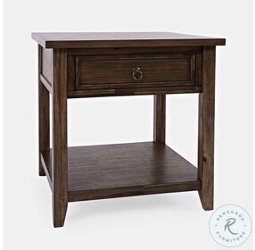Bakersfield Wire Brush Brown End Table