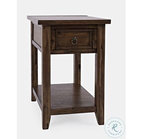 Bakersfield Wire Brush Brown Chairside Table