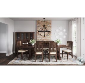 Bakersfield Wire Brush Brown Extendable Dining Room Set