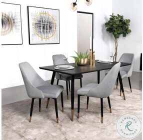 Carson Black And Gold Dining Room Set