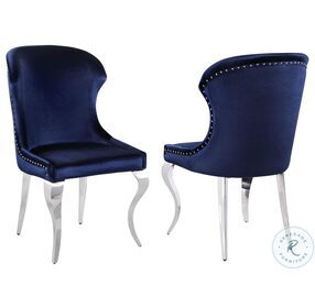 Cheyanne Ink Blue Side Chair Set Of 2