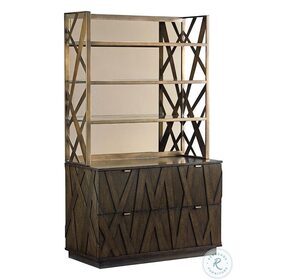 Cross Effect Prism File Chest with Metal Hutch