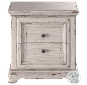 Providence Antique White 2 Drawer Nightstand