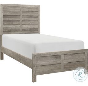 Mandan Weathered Gray Twin Panel Bed
