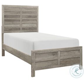 Mandan Gray Twin Panel Bed