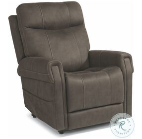 Jenkins Brown Fabric Power Lift Recliner With Power Headrest And Lumbar
