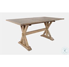 Carlyle Crossing Distressed Light Brown Extendable Counter Height Dining Table