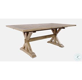 Carlyle Crossing Distressed Medium Brown Extendable Dining Table