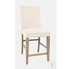 Carlyle Crossing Distressed Light Brown Upholstered Counter Height Stool Set Of 2