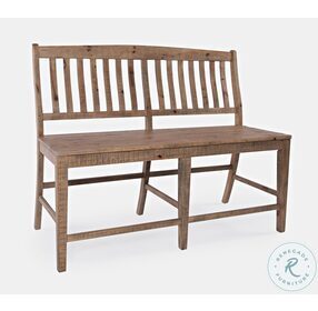 Carlyle Crossing Distressed Medium Brown Counter Height Bench