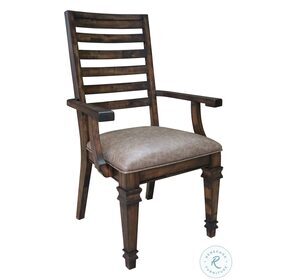 Delphine Vintage Dark Pine Arm Chair Set Of 2