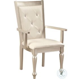 Celandine Silver And Off White Arm Chair Set of 2