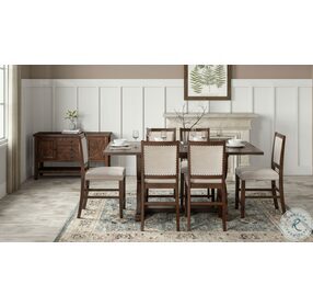 Fairview Oak Extendable Counter Height Dining Room Set