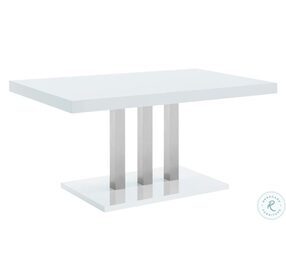 Brooklyn White High Gloss Dining Table