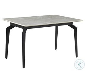 Mina Grey Ceramic Deep Wine And Black Extendable Dining Table