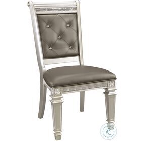 Bevelle Silver And Gray Side Chair Set of 2